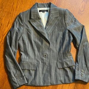 Anne Klein Grey Striped Blazer